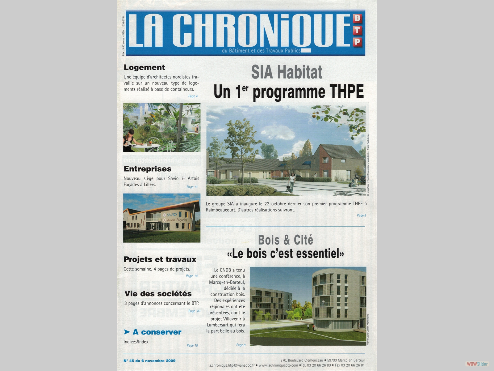 LA CHRONIQUE  N°1