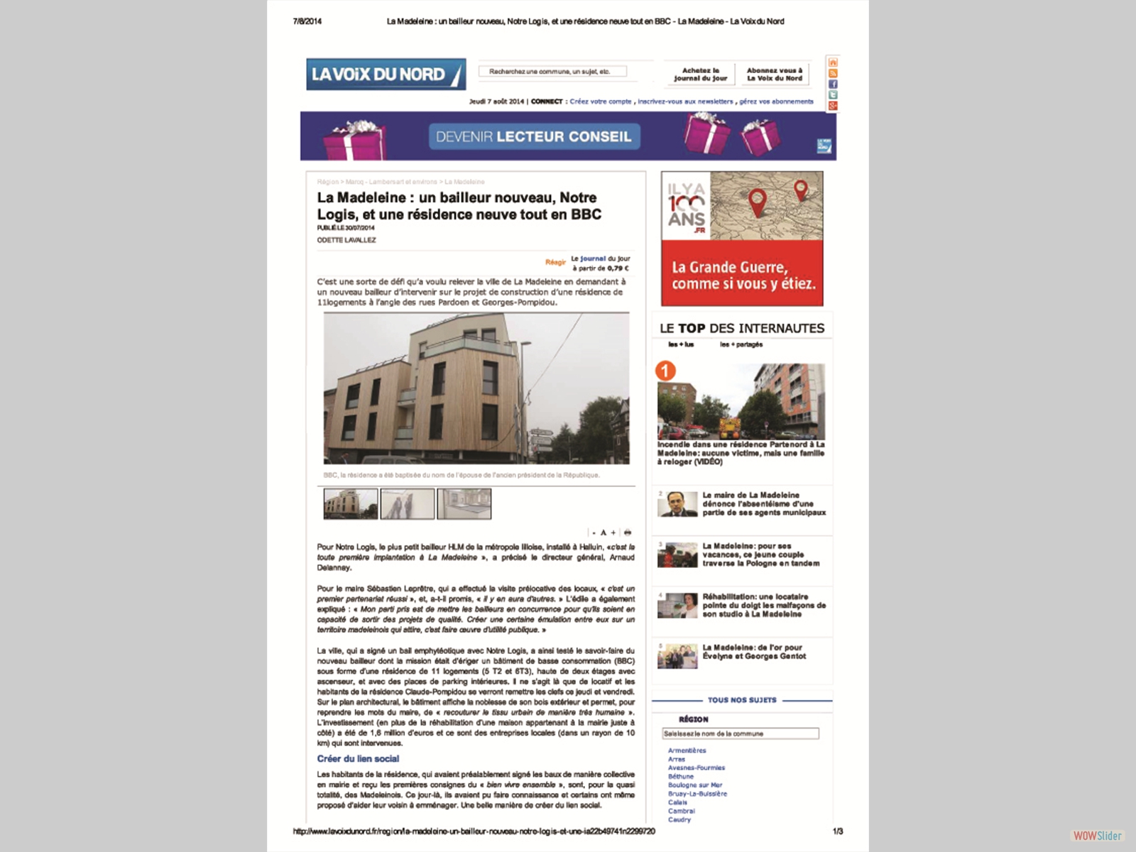 SITE LA MADELEINE 2014